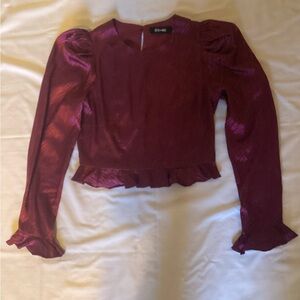 Do+Be Womens Long Sleeves Blouse Burgundy Colour Size Small
